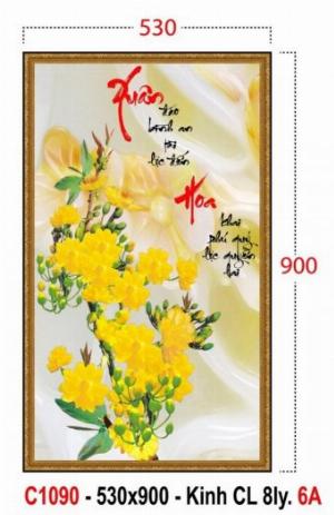 Tranh gạch hoa mai 3d - DSX111