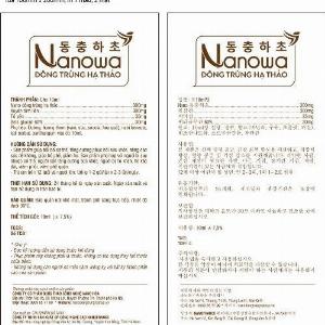 Nước Đông Trùng Hạ Thảo Nanowa hộp 45 gói