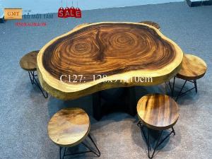 Bàn sân vườn, bàn trà, bàn sofa, bàn gỗ me tây nguyên tấm bền đẹp