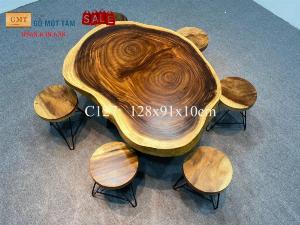 Bàn sân vườn, bàn trà, bàn sofa, bàn gỗ me tây nguyên tấm bền đẹp