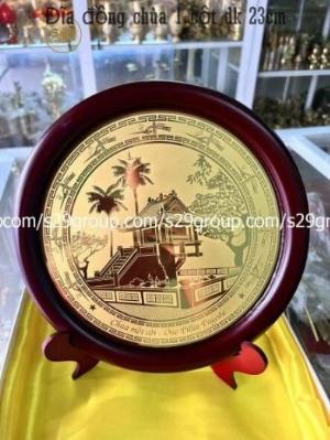 Đĩa đồng Chùa một cột ăn mòn, quà tặng quà lưu niệm cao cấp