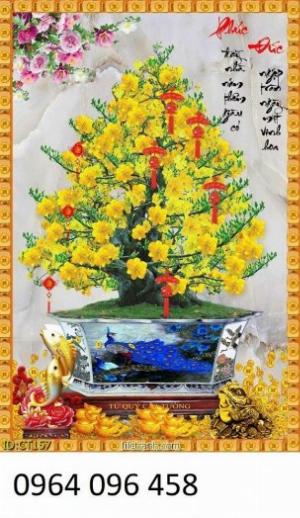 Tranh gạch cây mai 3d - 311SX