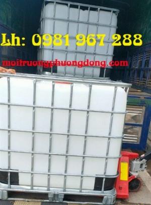 Thùng nhựa 1000 lít cũ đựng hóa chất