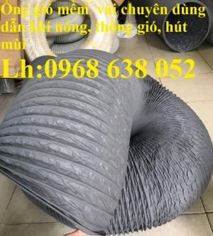 Nhà phân phối Ống gió vải bạt có lõi thép dùng hút mùi, dẫn khí nóng, thông gió giá rẻ