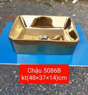 Lavabo chữ nhật vàng-chậu đặt bàn