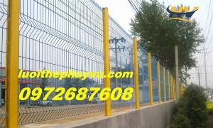 Hàng rào lưới thép, hàng rào công ty, hàng rào mạ kẽm đẹp dây 4 ly, 5ly, 6ly