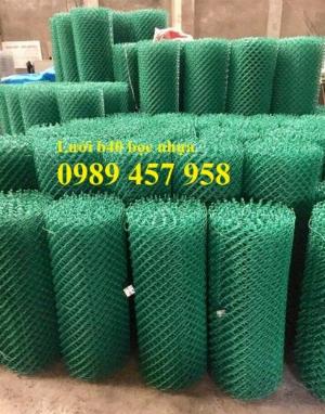 Chuyên Lưới b40 bọc nhựa khổ 2,4m mầu xanh, Lưới làm sân bóng đá, Lưới sân tennis