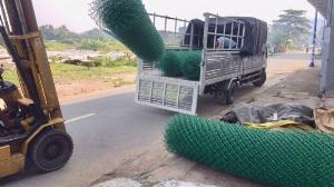 Chuyên Lưới b40 bọc nhựa khổ 2,4m mầu xanh, Lưới làm sân bóng đá, Lưới sân tennis