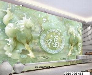 Tranh gạch men 3d phong thủy cá chép - VC554