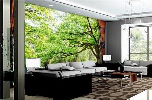 Tranh gạch 3d rừng cây - 9555XP
