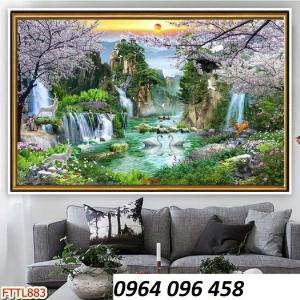 Tranh gạch 3d cảnh đồng quê - 844XL