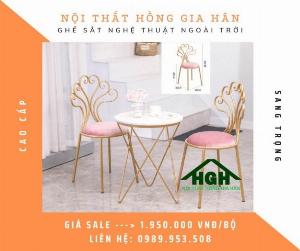 Bàn ghế sắt Tp.HCM Hồng Gia Hân S0822