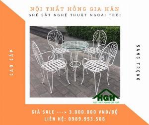 Bàn ghế sắt Tp.HCM Hồng Gia Hân S0825