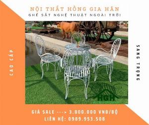 Bàn ghế sắt sân vườn Tp.HCM Hồng Gia Hân S0826