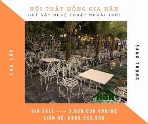 Bàn ghế sắt sân vườn Tp.HCM Hồng Gia Hân S0827