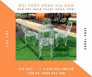 Bàn ghế sắt sân vườn Tp.HCM Hồng Gia Hân S0830