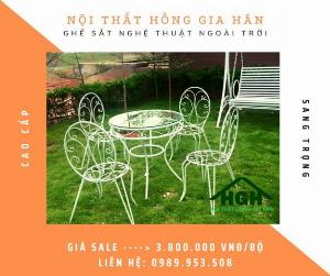 Bàn ghế sắt nghệ thuật Tp.HCM Hồng Gia Hân S0832