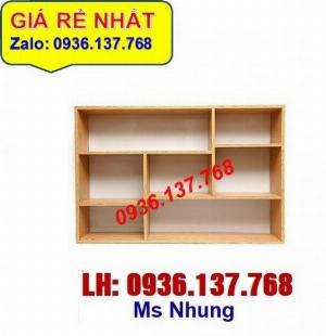 Chyên cung cấp kệ gỗ mầm non, kệ đồ chơi mầm non giá rẻ
