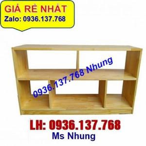 Chyên cung cấp kệ gỗ mầm non, kệ đồ chơi mầm non giá rẻ