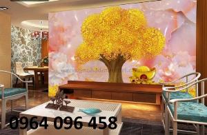 Tranh gạch men 3d cây đồng tiền - DXZ322