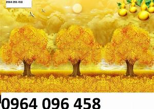 Tranh gạch men 3d cây đồng tiền - DXZ322