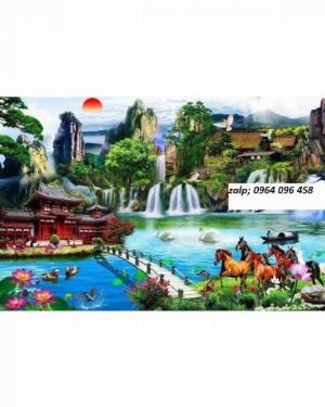 Mẫu tranh gạch 3d phòng khách đẹp - JDX322