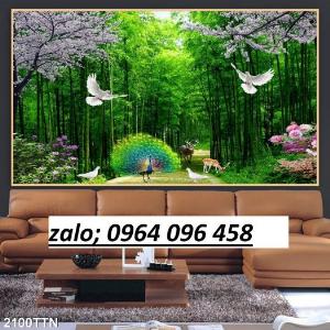 Tranh cây tre trúc - tranh gạch 3d tre trúc - FNB32