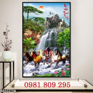 Gạch tranh phong cảnh - gạch 3d khổ đứng