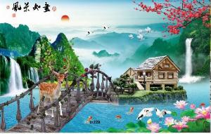 Tranh gạch men 3d phong cảnh - 833DB