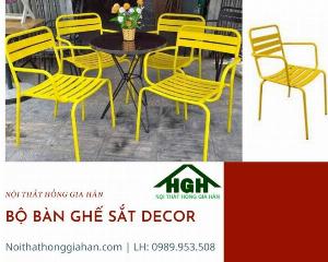 Bộ bàn ghế sắt Decor Tp.HCM Hồng Gia Hân G0917