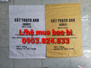 Bao pp dệt đóng cát lọc nước 40kg, bao đóng cát thạch anh