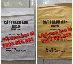 Bao pp dệt đóng cát lọc nước 40kg, bao đóng cát thạch anh