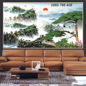 Gạch tranh 3d trang trí phòng khách