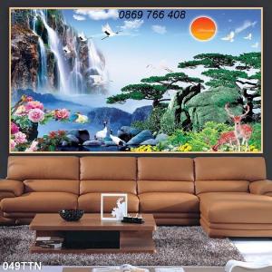 Gạch tranh 3d trang trí phòng khách