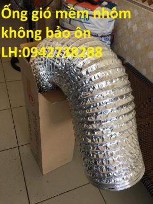 Bán ống gió mềm nhôm không bảo ôn dùng trong hệ thống điều hòa không khí.
