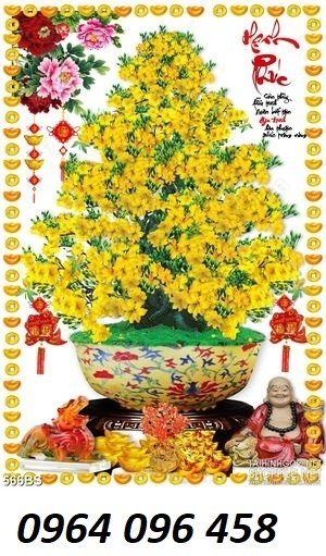 Gạch tranh 3d hoa mai vàng - DAS433