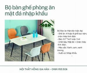 Bọ bàn ghế phòng ăn mặt đá Tp.HCM Hồng Gia Hân B0912