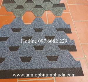 Ngói bitum tổ ong màu blue/ Lục giác màu blue
