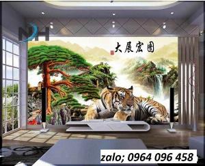 Gạch tranh 3d con hổ - DSX33