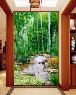 Tranh gạch men 3d cá chép hoa sen - DSMM5