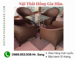 Bàn ghế mây nhựa Tp.HCM Hồng Gia Hân M0924