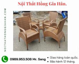 Bàn ghế mây nhựa Tp.HCM Hồng Gia Hân M0934