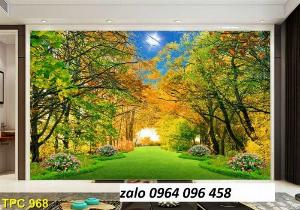Tranh gạch 3d rừng cây cổ thụ - 2877CB
