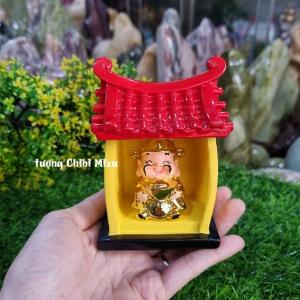 Miếu Thần Tài (gồm miếu size lớn + tượng Thần Tài xi 4.5cm)