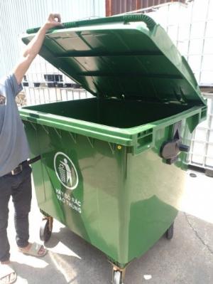 Thùng rác công cộng 1100L,xe thu gom rác 1100L giá rẻ