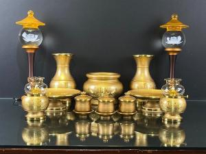 Bộ Đồ Thờ Bằng Đồng Đài Loan Cao Cấp
