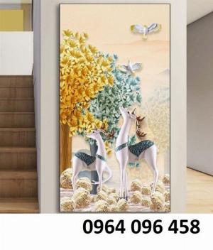 Tranh gạch 3d ốp tường cầu thang - SX33