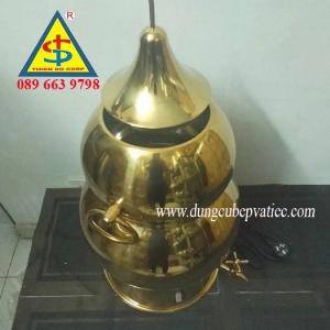 Bình inox hồ lô mạ vàng giữ nóng caffe, trà sữa
