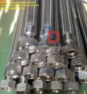 Ống kim loại mềm linh hoạt không gỉ, ống nối mềm bọc inox chịu áp lực cao