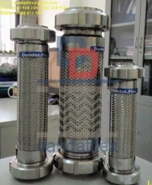 Ống kim loại mềm linh hoạt không gỉ, ống nối mềm bọc inox chịu áp lực cao
